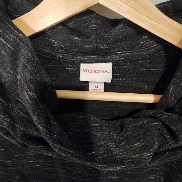 Merona Cowl Neck Black Sweater - Picture 3 of 3